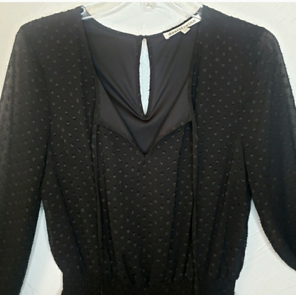 Romper Black Semi Sheer Sleeves By Daniel Rainn ❤ RET $69 - Picture 8 of 12